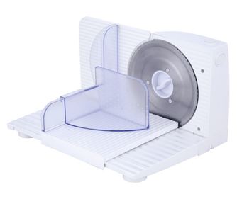 Cutter pentru cârnați Rosberg R51990A, 150W, Lamă oțel 15 cm, Grosime 0-15 mm, Alb