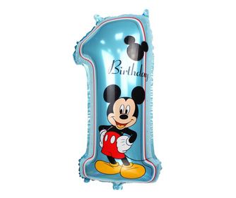 Balon folie Super Mickey Mouse, cifra 1, 70 x 35 CM