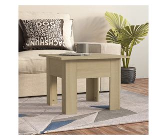 Dohányzóasztal, sonoma tölgy, 55x55x42 cm, faforgácslap