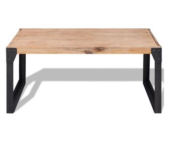 Stolić za kavu od masivnog akacijevog drva, 100 x 60 x 45 cm