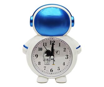 Asztali ébresztőóra gyerekeknek Pufo Astronaut, 15 cm, kék