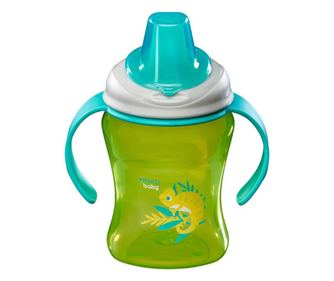 Чаша за лесно отпиване с подвижни дръжки 260 мл. Зелена Vital Baby