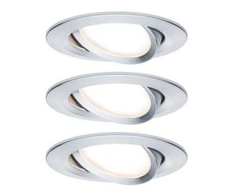 Vgradna svetilka 3-delni set LED 19,5 W Paulmann 93451 Nova aluminij