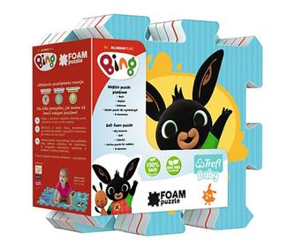 Пъзел 8 части Trefl, Bing Bunny, 32x32x1.5cm, 2 години+, Многоцветен