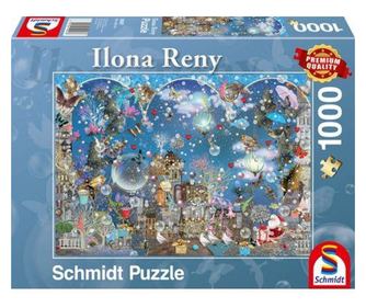 Пъзел 1000 части Schmidt - Blue Sky Of Christmas, Илона Рени