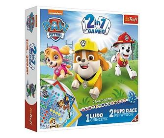 Joc Trefl 2 in 1, Paw Patrol - Ludo si Cursa Catelusilor