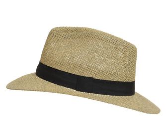 Palarie din paie pentru barbati, PAMI, PB-0223-090, 59 cm, Maro