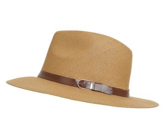 Palarie din paie pentru barbati, PAMI, PB-0223-093-4, 58 cm, Maro