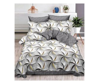 Двулицев спален комплект с ластик EmonaMall, 6 части - Модел S15233