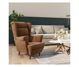 Фотьойл, кафяв, кадифе