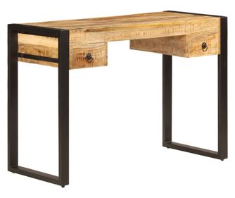 Бюро с 2 чекмеджета, 110x50x77 см, мангово дърво масив