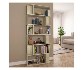 Polica/pregrada za sobu, hrast Sonoma, 80x24x192 cm, iverica