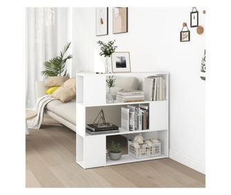 Polica/pregrada za sobu, bijela, 100x24x94 cm