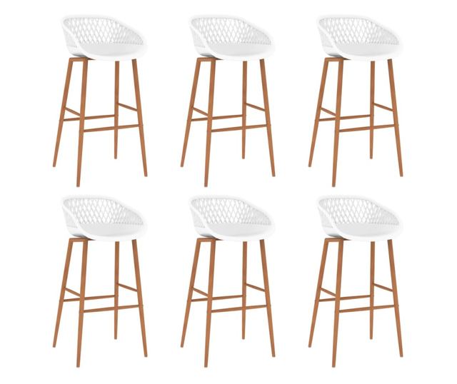 Σετ επίπλων μπαρ, 7 τεμάχια, Μαύρο και Λευκό