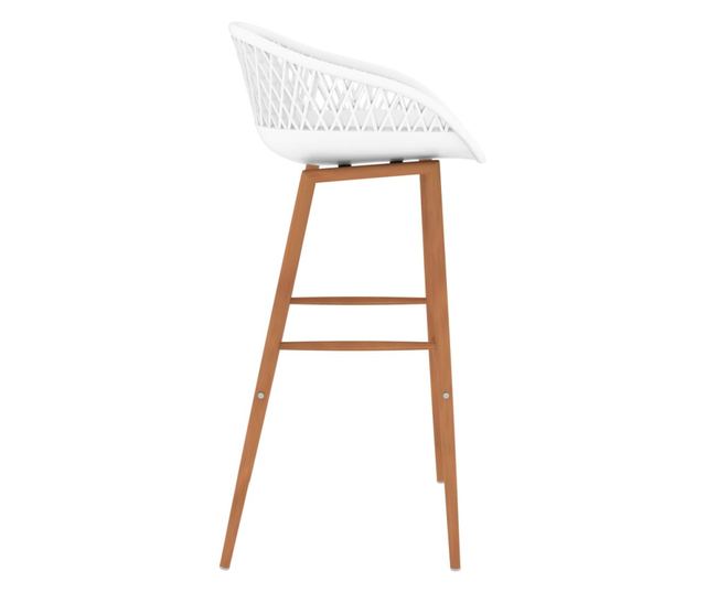 Σετ επίπλων μπαρ, 7 τεμάχια, Μαύρο και Λευκό