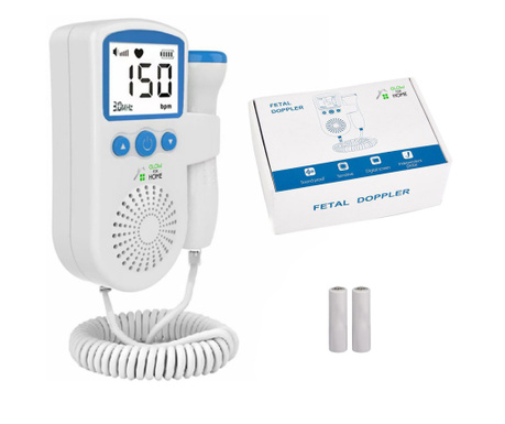 Aparat Monitor Fetal Doppler, GlowforHome, monitorizarea functiilor vitale bebelus, pentru gravide, detectarea batailor inimii/p