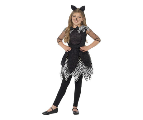 Costum pisica deluxe pentru fete 130-143 cm 7-9 ani