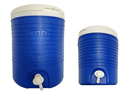 Set dozator-termos pentru apa cu robinet Kale Termos 77757, 15+6 litri, Izolatie poliuretanica, Albastru