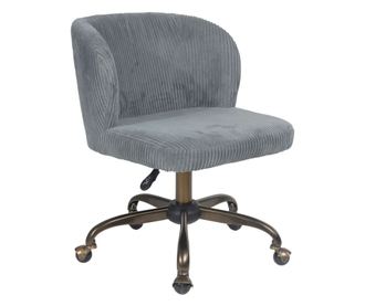 Scaun de birou Velvet, 53x56x71/81 cm, gri, rotativ si reglabil pe inaltime