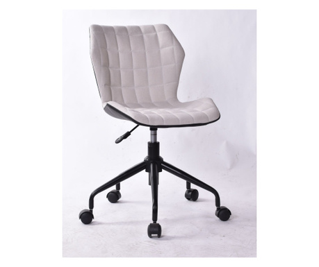 Офис стол Azar, регулируем на височина, въртящ се, сив, 46x55x76/83.5 cm
