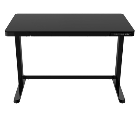 Karna Desk, черно, 120x60x72/120 cm, с функция за регулиране на електронно регулируема височина, 2 USB връзка и чекмедже