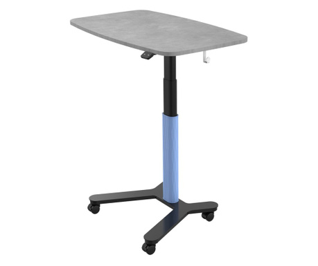 Leona Desk, Black+Blue, 90x55x65/130 cm, с функция на електронно регулируема височина, върху телата