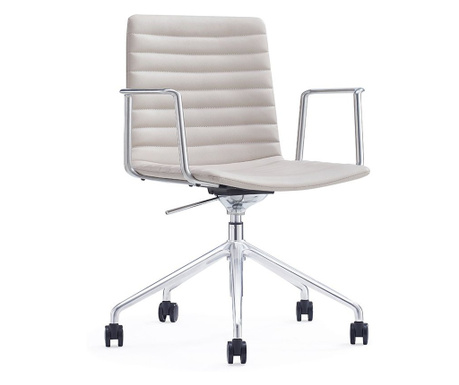 2-ER офис стол комплект miRNA, сиво, 72x67x84/91 cm, въртящ се и силно регулируем, с плътни подлакътници