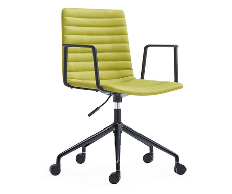2-ER офис стол комплект Brezo, Grľn, 72x67x84/91 cm, въртящ се и силно регулируем, с плътни подлакътници
