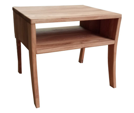 Лесно шкафче Wisto, цвят на дъбовия, 48x38x41 cm, рафт под горната част на масата, извити крака, предварително сглобени