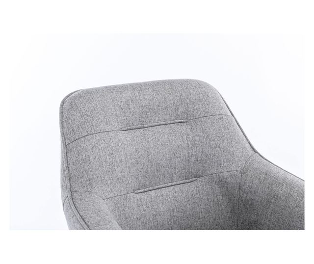 2 Set scaune de sufragerie Cody, gri, 63x61x88 cm, rotative, stofa + metal