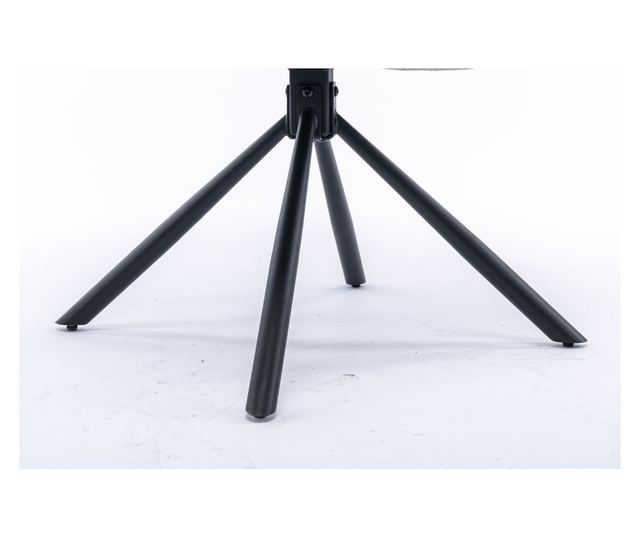 2 Set scaune de sufragerie Cody, gri, 63x61x88 cm, rotative, stofa + metal