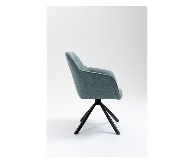 Sufragerie Kanda, 2 Set, turcoan, 52x60x89 cm, captusita, placa rotativa 180°, picioare metalice