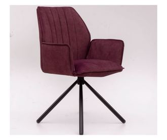 Sufragerie Janson, 2 Set, 58x63x90 cm, Bordo, captusit, picioare metalice