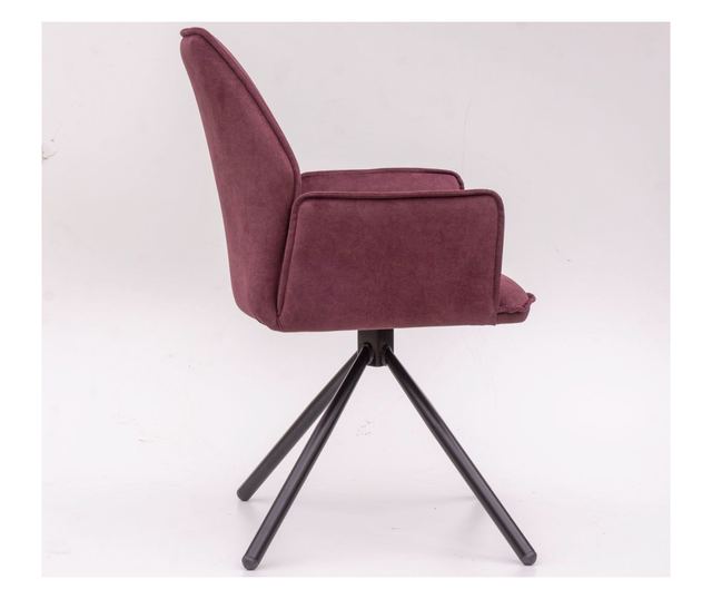 Sufragerie Janson, 2 Set, 58x63x90 cm, Bordo, captusit, picioare metalice