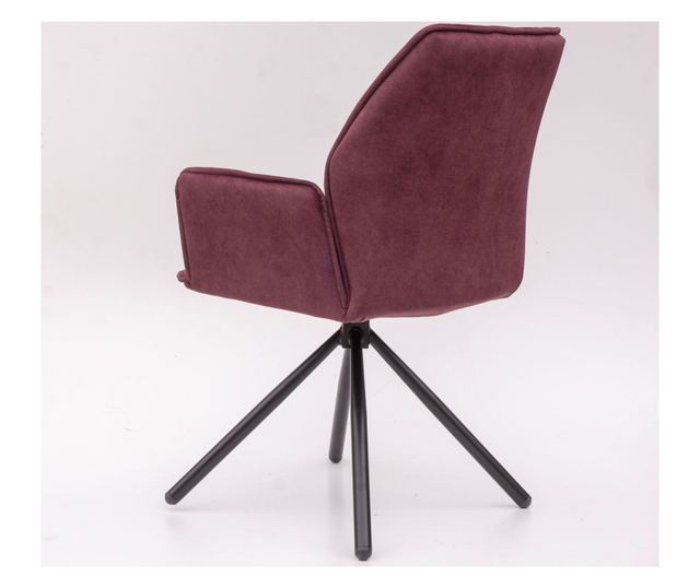 Sufragerie Janson, 2 Set, 58x63x90 cm, Bordo, captusit, picioare metalice