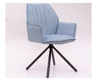 Sufragerie Janson, 2 Set, 58x63x90 cm, albastru deschis, captusit, picioare metalice