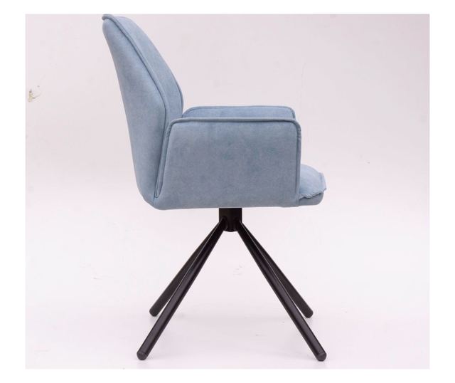 Sufragerie Janson, 2 Set, 58x63x90 cm, albastru deschis, captusit, picioare metalice