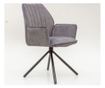 Sufragerie Janson, 2 set, 58x63x90 cm, gri deschis, captusit, picioare metalice
