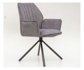 Sufragerie Janson, 2 set, 58x63x90 cm, gri deschis, captusit, picioare metalice