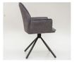 Sufragerie Janson, 2 set, 58x63x90 cm, gri deschis, captusit, picioare metalice