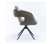 Scaun de sufragerie Tominino, 2 Set, 61x68x88 cm, captusit, gri, rotativ 180°, picioare metalice