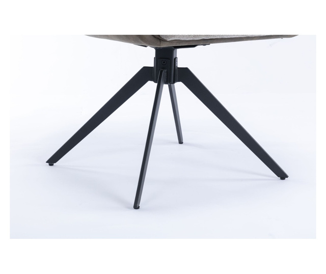Стол за хранене Tominino, 2 комплект, 61x68x88 cm, подплатени, сиви, 180 ° въртящи се, метални крака