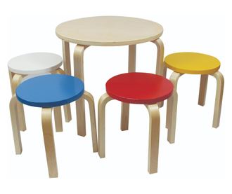 Set scaune pentru copii doddy, multicolor, lemn,