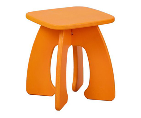 Set Masuta HONEY Orange cu 4 scaunele, pentru copii, Lemn, 60x60x50 cm, Culoare Portocaliu