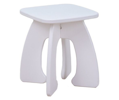 Set Masuta HONEY White cu 4 scaunele, pentru copii, Lemn, 60x60x50 cm, Culoare Alb
