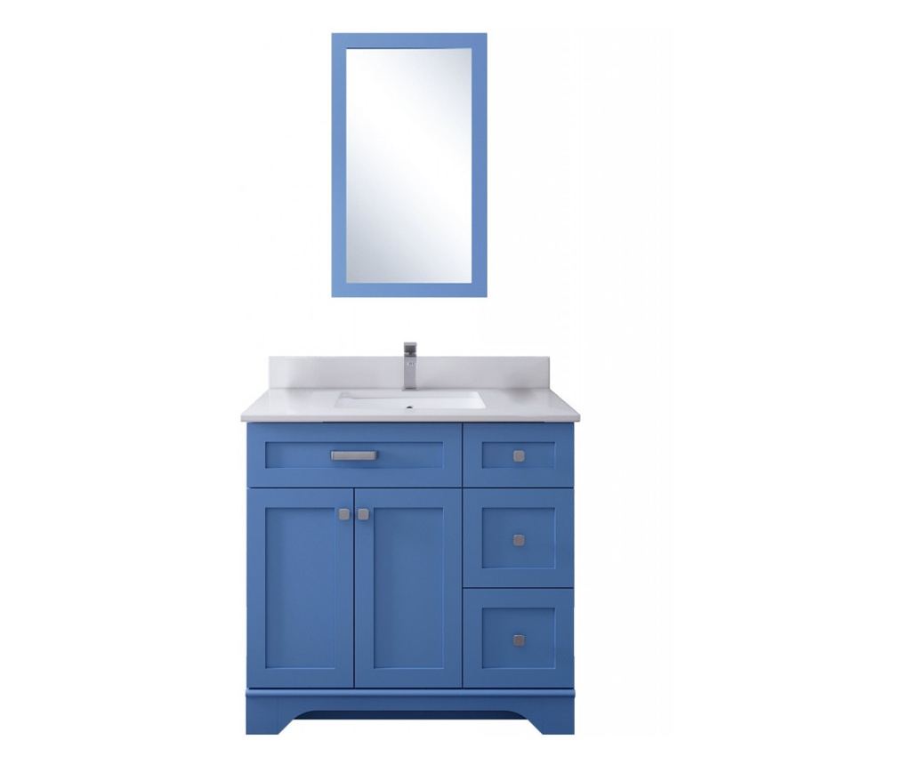 Set Mobilier Baie Yellowstone 36, Include Dulap Baza cu Lavoar și