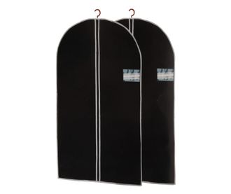 Set 2 huse protectie haine Excellent Houseware, poliester, 60x150 cm, negru