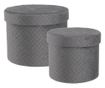 Set od 2 Averill kutije od sivog velura 18x14 cm, 22x16 cm
