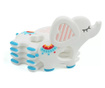 Играчка за гризане Babynio, изработена от силикон, за бебета, във формата на слонче, бяла