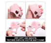 Играчка за гризане Babynio, изработена от силикон, за бебета, във формата на слонче, розова